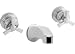 Newport Brass 3-1605/20 Stainless Steel Miro Miro Double Handle Tub Faucet Trim with Metal Spoke Han