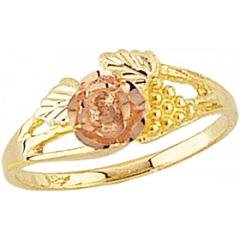 Pretty! Black Hills Gold diamond-cut Rose Bud Women's Ring size 7.5 Pretty! Black Hills Gold diamond-cut Rose Bud Women's Ring size 7.5