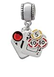 31rp1T9jb0L. SL160  Cards with Poker Chips European Charm Bead Hanger with Siam Swarovski Crystal...