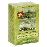 Numi Organic Tea Gunpowder Green - Full Leaf Green Tea in Teabags, 18-Count Box (Pack of 6)