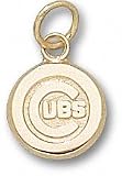 Chicago Cubs Solid 10K Gold ''C CUBS'' Logo 3/8'' Pendant