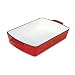 Heuck 33018 Porcelain Enamel Cast Iron 9" x 15" Roaster Pan Red
