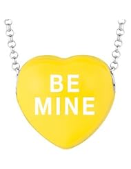 Sweethearts Enamel "Be mine" Heart on 16" Necklace Pendant with Gift Box