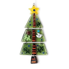 Demdaco Silvestri 20071564 Glass Fusion Christmas Tree Ornament
