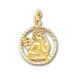 10k Angel Medal Pendant