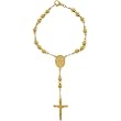 Inox Jewelry Rosary Gold pvd and 316L Stainless Steel Bracelet