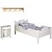Scalloped Wooden Toddler Bed in White