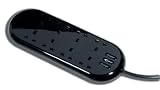 Philex, 8-Way Surge Protected HOME PowerBase In Piano Black 1m