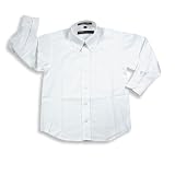 Perry Ellis - Boys Long Sleeve Button Down Dress Shirt, White (Size 4T)
