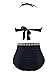 Zxzy Women's Vintage Polka Dot High Waist Bikini Swimsuit