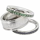 Dale Earnhardt Jr. Logo Crystal Stacked Ring Set (Size 7)