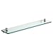 5 x 16 Tempered Glass Bathroom Shelf Satin Nickel Free Shipping!