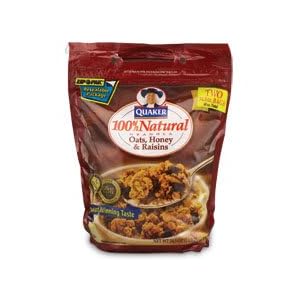 Quaker 100% Natural Granola - Oats, Honey, Almonds and Raisins 69 oz 2 of 34.5 oz Bag by Quaker