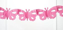 Set of 2 Butterfly Garland, Pink