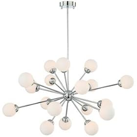 Possini Euro Design Opal Glass Pendant Chandelier