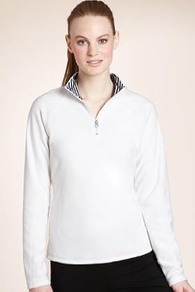 Micro Fleece Stripe Funnel Neck Top