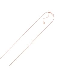 0.90mm 14K Rose Gold Adjustable Cable Chain