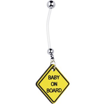 Baby on Board Pregnant Belly Ring