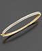 18k Gold Over Sterling Silver Diamond Accent Bangle Bracelet