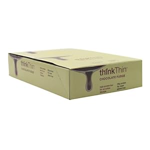 thinkThin Chocolate Fudge, Gluten Free, 2.1-Ounce Bars (Pack of 10)