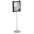 Sign Stand,Adjustable,Holds 2 Signs,15"x15"x44-73",Silver
