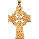 Genuine IceCarats Designer Jewelry Gift 14K Yellow Gold Large Celtic Cross Pendant. 33.00X23.00 Mm Large Celtic Cross Pendant In 14K Yellow Gold