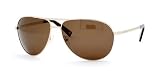 BANANA REPUBLIC MORGAN/S 3YGP GN GOLD FRAME BROWN POLARIZED LENS METAL AVIATOR SUNGLASSES
