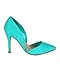 Breckelle's Women Suede Pointy Toe Dorsay Stiletto Heel Pump CC21 - Aqua