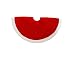 48" Traditional Santa Suit Red with White Trim Christmas Tree Skirt