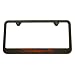 2009 Dodge Challenger R/T Classic License Plate Frame Black with Orange Engraving