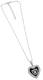NFL Oakland Raiders Reversible Crystal Heart Pendant with 16" Chain