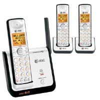 AT T DECT 6 0 Black Silver Digital 3-Handset Cordless Telephone CL81309 deals