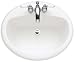 American Standard 3420.001.020 Affinity Americast Brand Engineered Material Countertop Sink For Single Center Hole Faucets, White