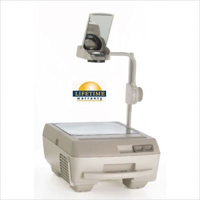 Open Head Triple Lens Overhead Projector (3000 lumens) with Fold Down Arm and Carry Handle Brightness: 4000 ANSI Lumens