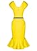 Miusol Women's Casual Peplum Bow-Knot Belt Fitted Bodycon Party Dress