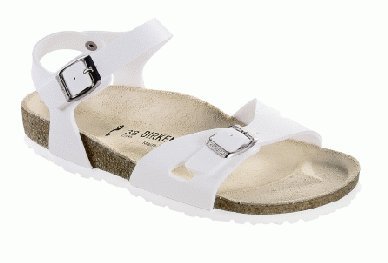 Birkenstock Back Strap ''Rio'' from Birko-Flor in White 37.0 EU N