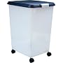 IRIS Airtight Pet Food Storage Container, 60-69 Quart, Navy