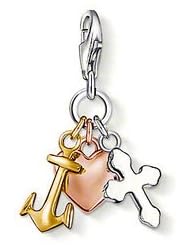 Thomas Sabo Faith, Love & Hope Charm, Sterling Silver