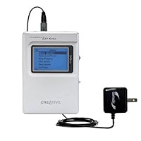 Gomadic High Output Home Wall AC Charger for the Creative NOMAD Jukebox Zen with Power Sleep technology - Intelligently designed with Gomadic TipExchange