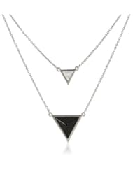 House of Harlow 1960 The Temple Silver Necklace, 18"