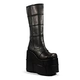 Men's Stack-301, 7 Platform Patched Knee Boot