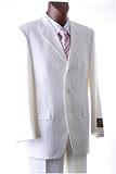 Men's Single Breasted Off White Check Super 150s Wool Feel Dress Suit