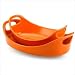 Rachael Ray 51764 Bubble & Brown Stoneware 1-Quart and 1-1/2-Quart Oval Baker Set, Orange