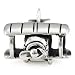 Authentic Ohm Sterling Biplane Airplane European Bead Charm