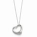 Designer inspired Open heart silver plated fashion pendant and necklace set