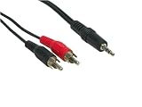 5m 3,5mm KLINKE STECKER Audio Kabel AN 2 X CINCH stereo Stecker Audiokabel 5 m