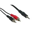 C�ble audio 3,5mm jack vers 2x rca 10m
