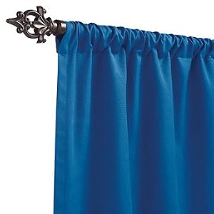 Outdoor Solid Drapery Panel in Sunbrella Cobalt - 144" - Frontgate