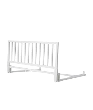Adjustable Wooden Bed Guard - White