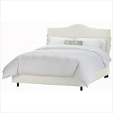 Arc Slipcover Bed in Twill White Size: Queen